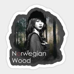 Asian Girl Norwegian Wood Haruki Murakami Sticker